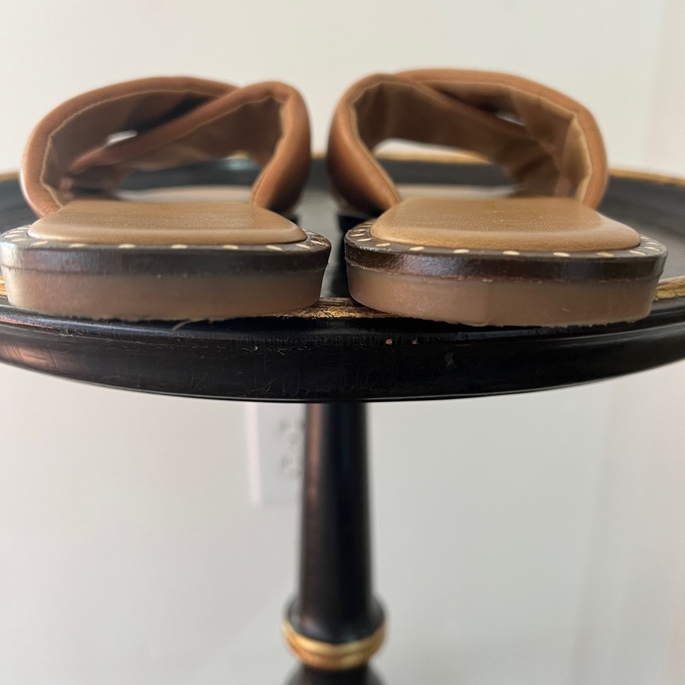 Mila Paoli leather crossed strap slides, 9, made in Italy, EUC - Picture 6 of 10